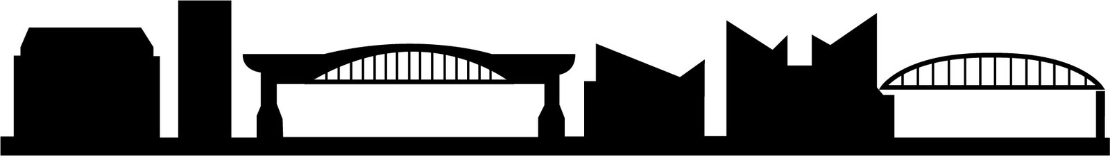 Custom Chattanooga skyline silhouette built for the Community Connection mark