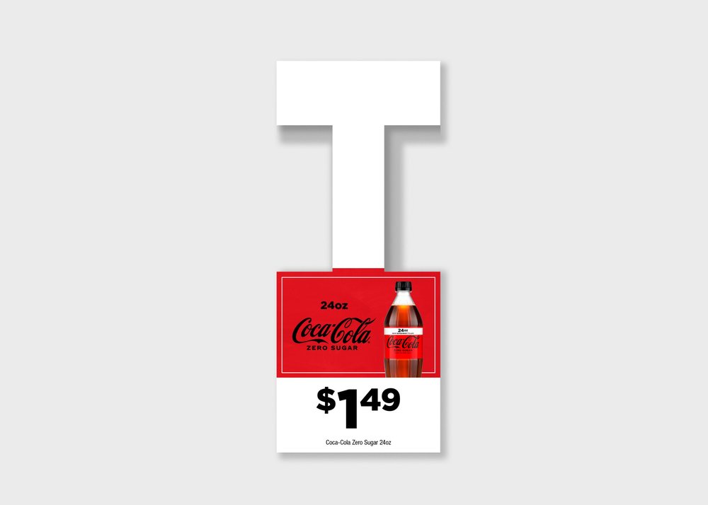 T-shaped price topper, $1.49