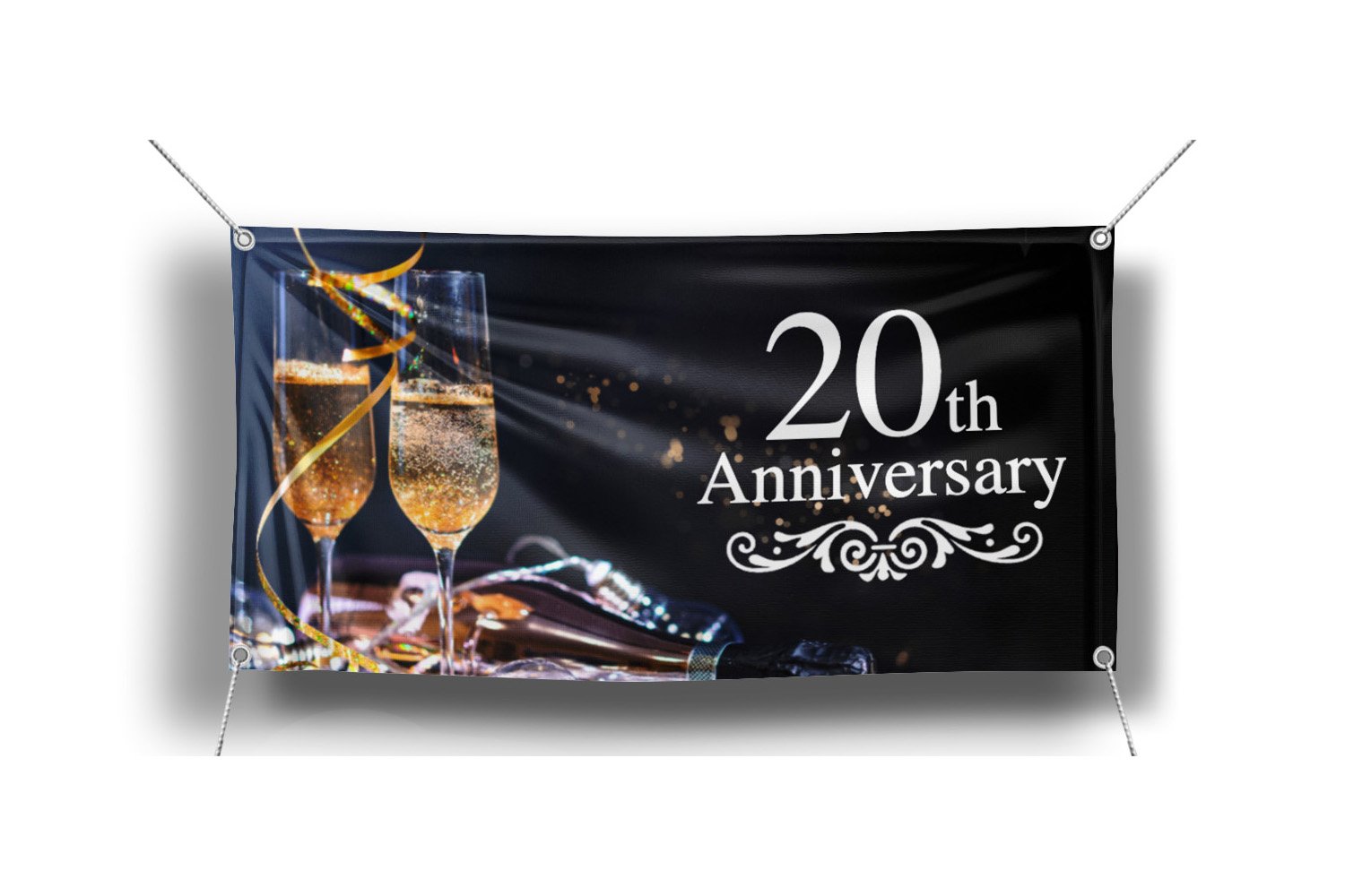 20th anniversary vinyl banner