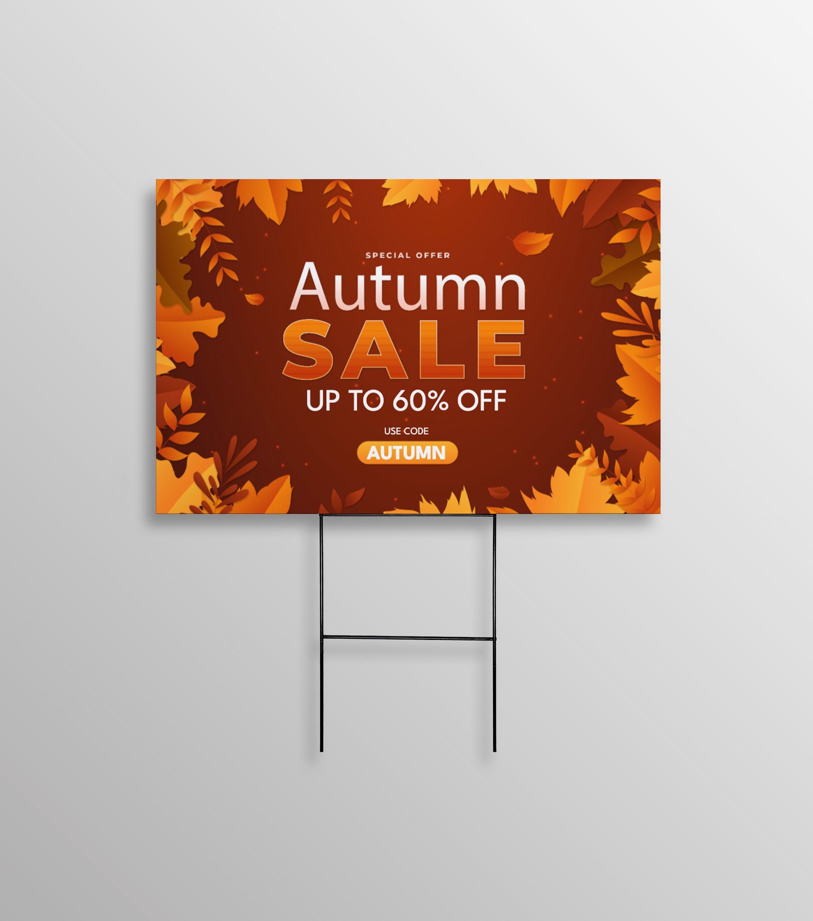 Autumn sale yard sign